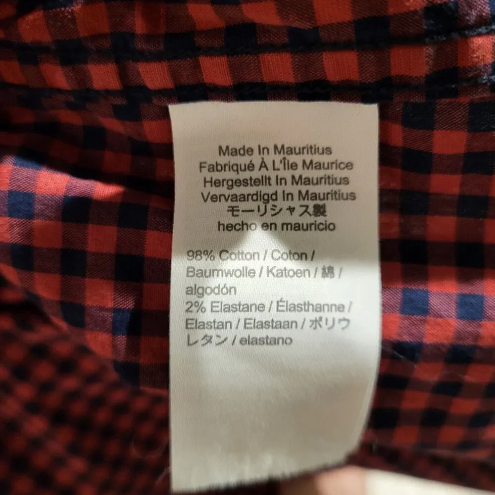J.Crew Slim Fit Flex Washed Long Sleeved Plaid Button Up Men's Size Medium